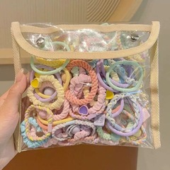 简约爱心发圈高马尾发绳气质头绳皮筋女扎头高弹力耐用橡皮筋发饰