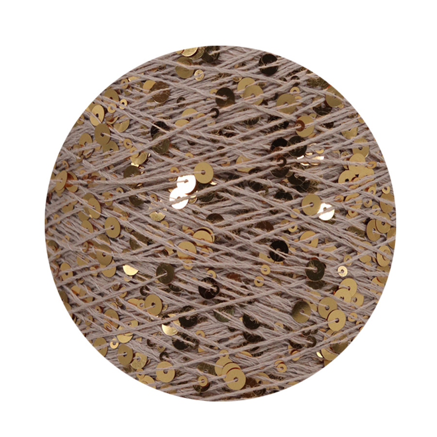 50g algodón lentejuelas hilo 3mm + 6mm peinado tamaño de lujo lentejuelas mano hilo tejer precio al por mayor