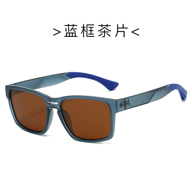 Gafas de sol de ciclismo de alta gama para hombres nuevos transfronterizos Gafas de sol polarizadas para exteriores Gafas de sol retro de color de empalme de doble viga