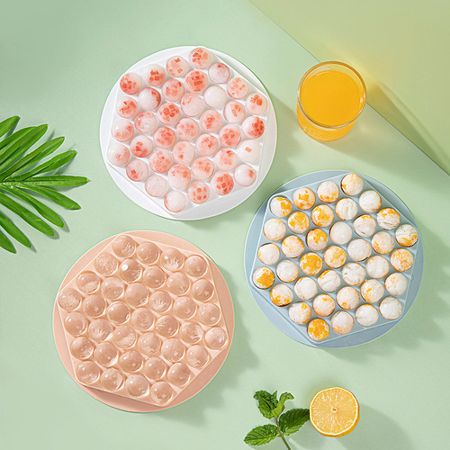 Circular Chessboard Ice Mold Ice Cube Tray Ice Ball Maker Ice Bag Freezer Machine Gadget with Lid Household Freezing