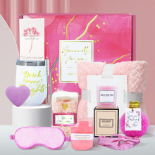 跨境新款情人节礼物洗浴护理沐浴礼品套盒浴盐球蜡烛套装香薰泡澡