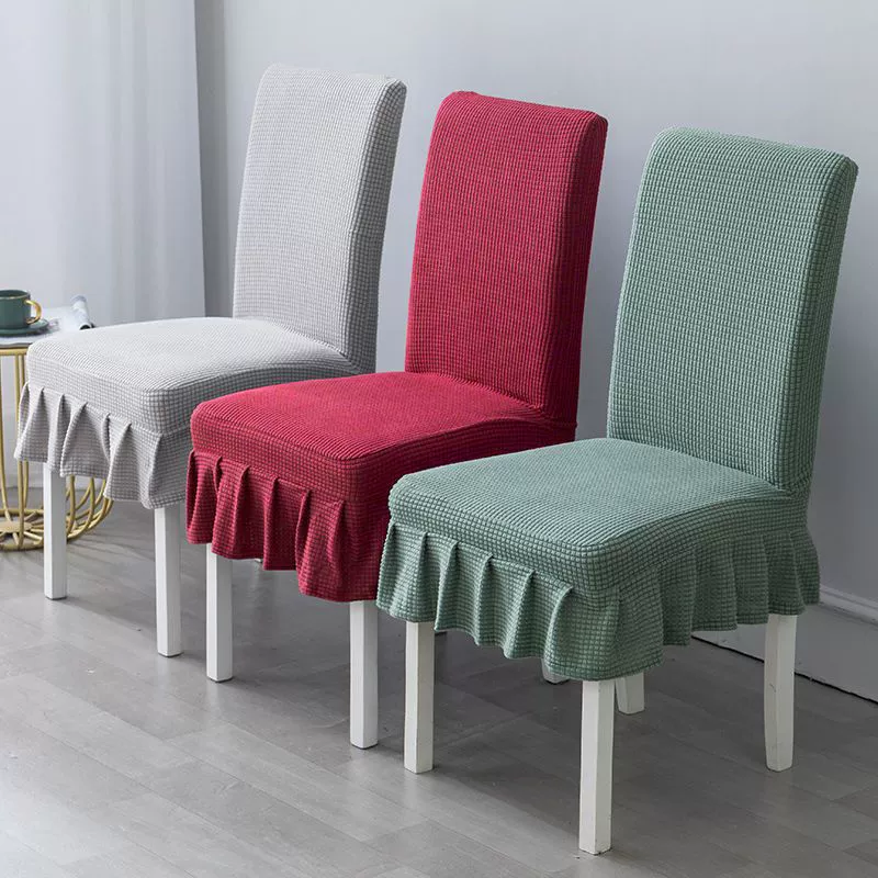 Простой чехол для стула Высокий эластичный чехол для обеденных стула один чехол для стула универсальный толстый чехол для стула