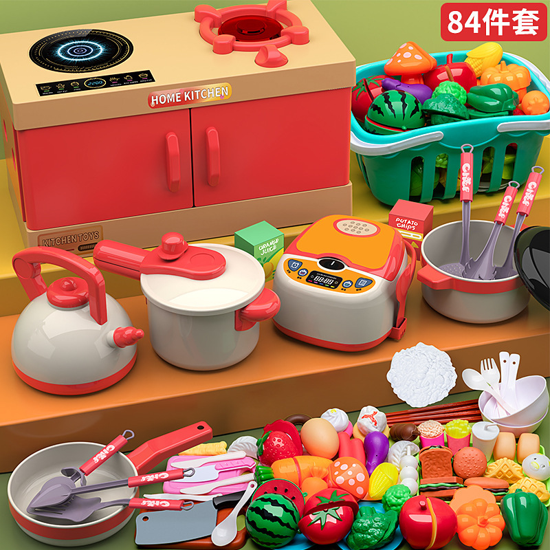 子供の家の区域の材料の小さいクラスのおもちゃは幼稚園の台所を焼きます。|undefined