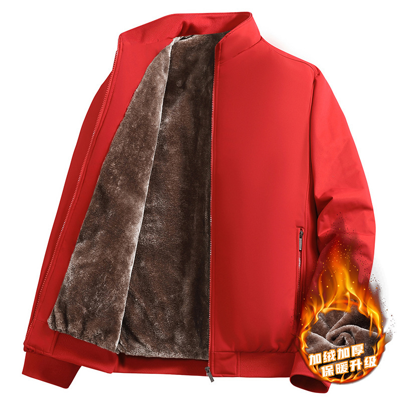 Cross-Border New Middle-Aged and Elderly Men's Jackets, Cotton Thickened Warm Stand-Up Collar Tops, Dad's Large Size Casual Cotton Coats Cross-Border New Middle-Aged and Elderly Men's Jackets, Cotton Thickened Warm Stand-Up Collar Tops, Dad's Large Size Casual Cotton Coats
