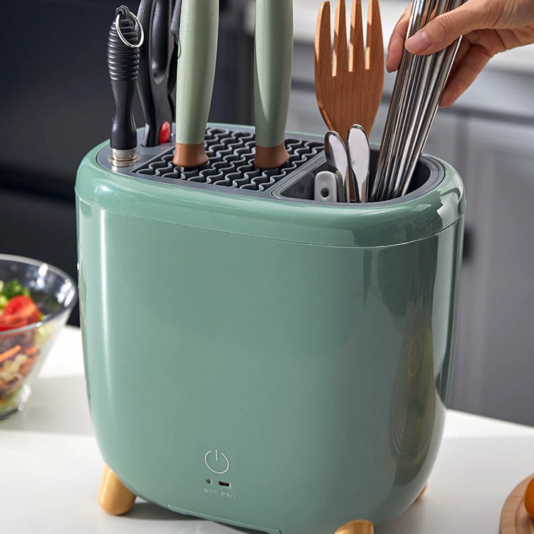 Интеллектуальная дезинфекция и сушка Стеллаж для хранения ножей Держатель для кухонных ножей Палочки для еды Клетка для хранения Встроенные кухонные принадлежности Бытовая техника