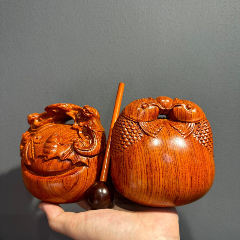 Rosewood Tapping Fish-Shaped Instrument for Office Workers to Use for Meditation and Chanting, Wooden Fish Musical Instrument Ornament Rosewood Tapping Fish-Shaped Instrument for Office Workers to Use for Meditation and Chanting, Wooden Fish Musical Instrument Ornament