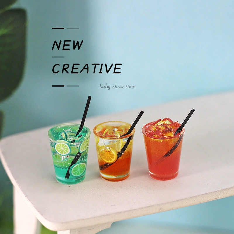 Производители источника миниатюрные игрушечные украшения OB11 аксессуары для кукольных домиков летние мини-фруктовый чайный напиток модель I324