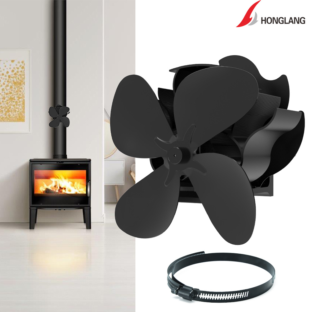 热能磁吸壁炉风扇挡板大温差风量烟管卡箍热动力扇外贸厂家货源