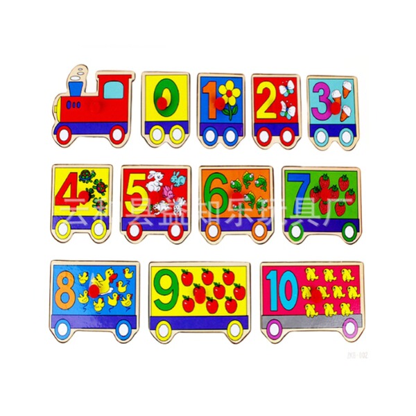 Wooden digital cognitive toy