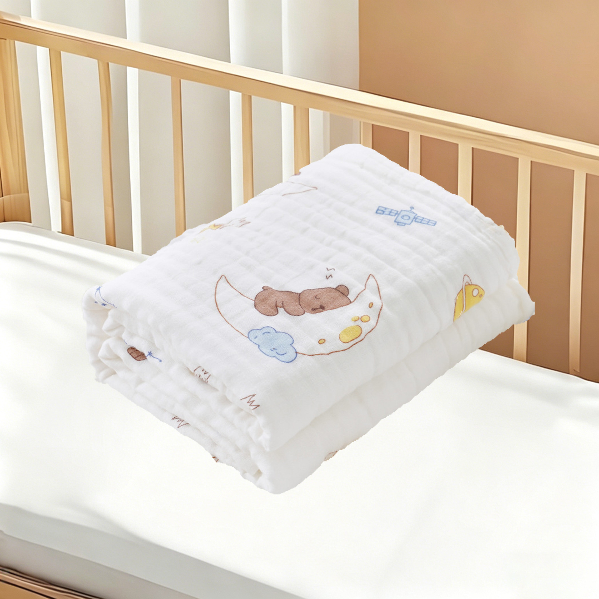 Toallas de gaza para bebés de seis capas de espuma de alta densidad para niños, toallas de baño para bebés, toallas de almuerzo para niños image 45