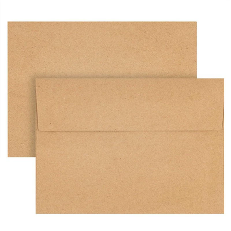 Black Cowhide Paper Envelope A7 Size Double Platform 100g envelope Western -style sealing adhesive invitation letter seal