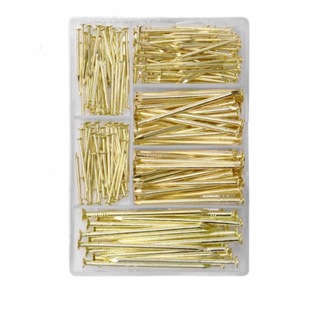 280pcs hardware accessories galvanized flat head nails DIY fasteners plastic box suit multi-specification nail set