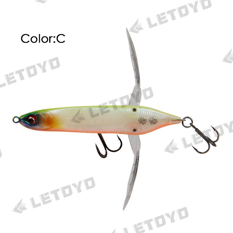 LETOYO OLA flotante escalada libélula 6,6g/80mm superficie del agua tractor arrastrándose Luya cebo