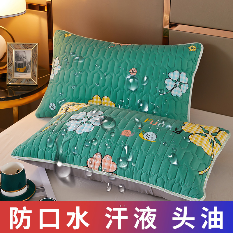 Waterproof quilted cartoon protective pillowcase, Amazon