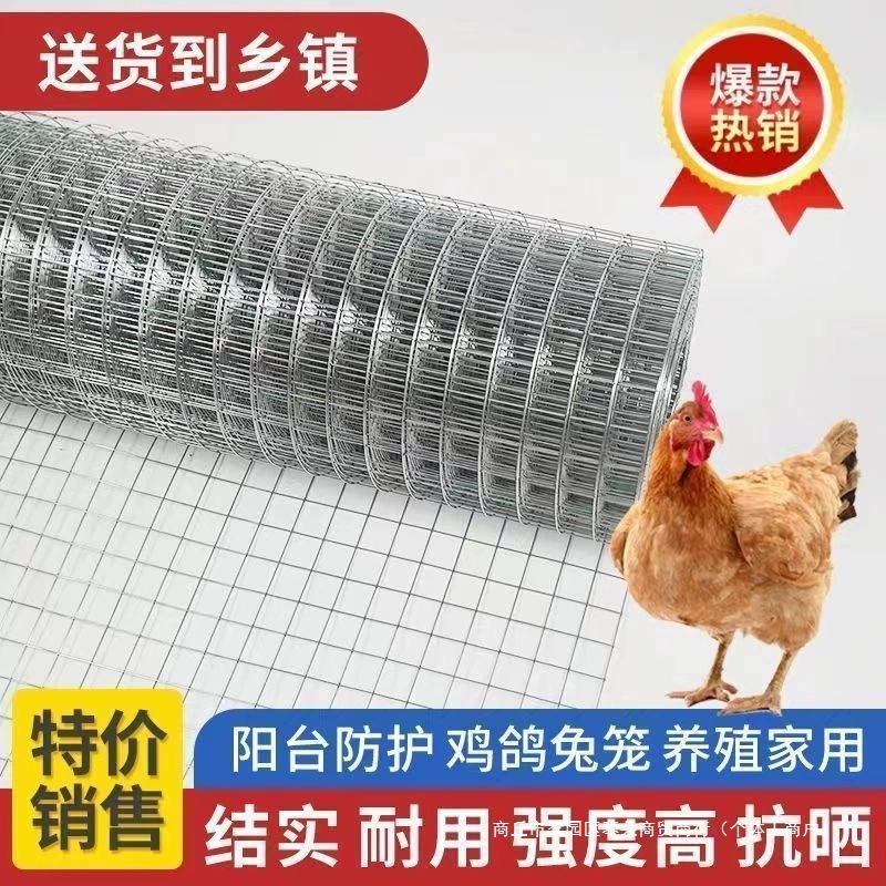 热镀锌防锈铁丝网加粗钢丝网围栏养殖网拦鸡网建筑网防护网铁网格