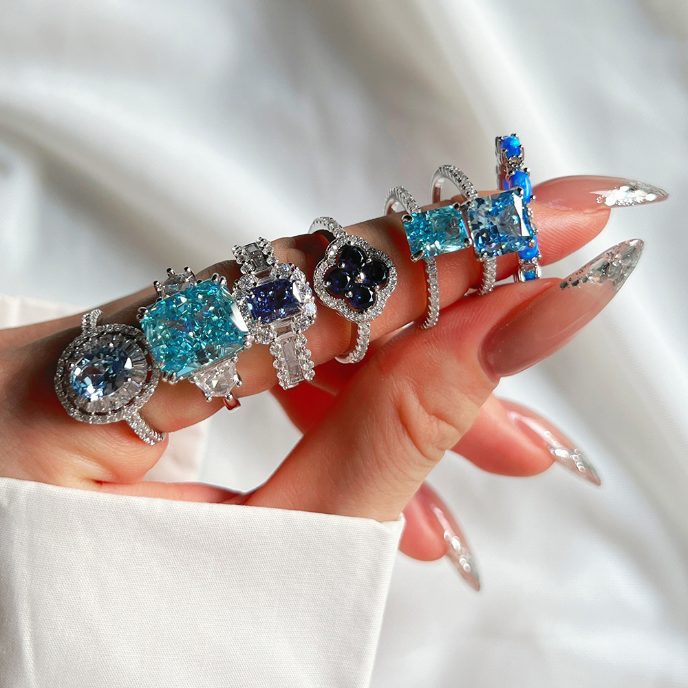 4g Weight Zircon Inlay Material Rings Classification 1 Piece Quantity Holiday, Daily Occasion 925 Sterling Silver Material Geometric Pattern Women's Gender Plating Design Elegant, Glam Style 925 Sterling Silver Zircon Geometric Rings 925 Sterling Silver Rings 3