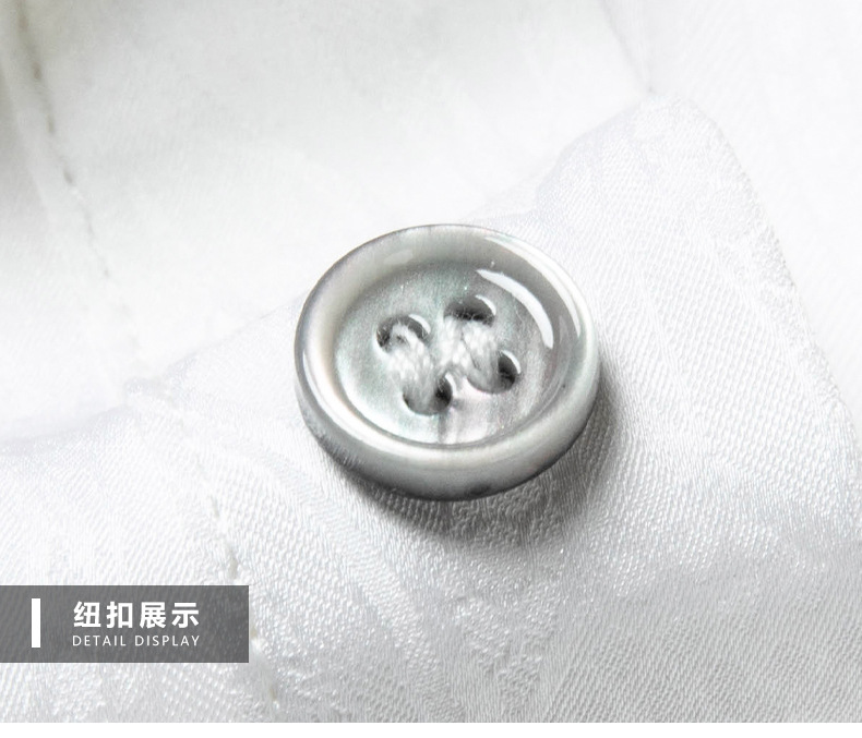 Áo polo nam lụa tơ tằm cao cấp tay ngắn cổ bẻ — Trắng 6130 chi tiết 18
