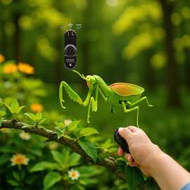 遥控动物螳螂创意玩具遥控螳螂儿童仿真红外线电动新奇特螳螂宠物