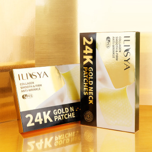 ILISYA24k gold neck film English packaging temu AliExpress Amazon export batch of 5 pieces