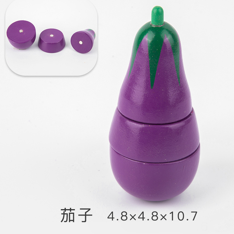 Los niños juegan casa cocina juguetes madera magnética verduras y frutas cortar madera frutas y verduras a granel traje al por mayor