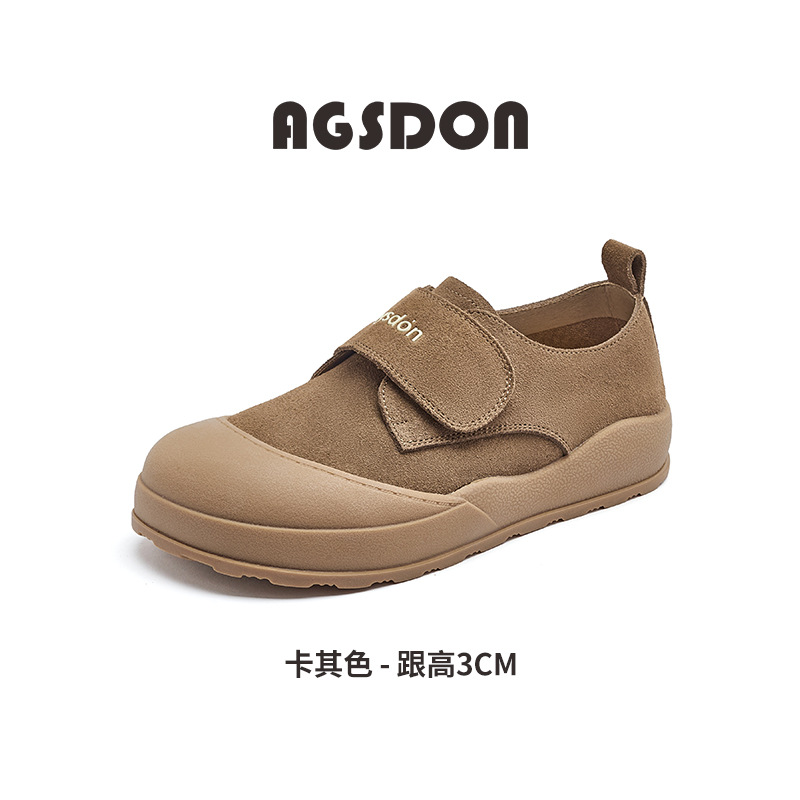 Zapatos de Dengbocken de la antigua león para mujeres 2025 nuevo otoño con suela gruesa todo incluido perezoso con un solo zapato con suela suave zapatos de soja