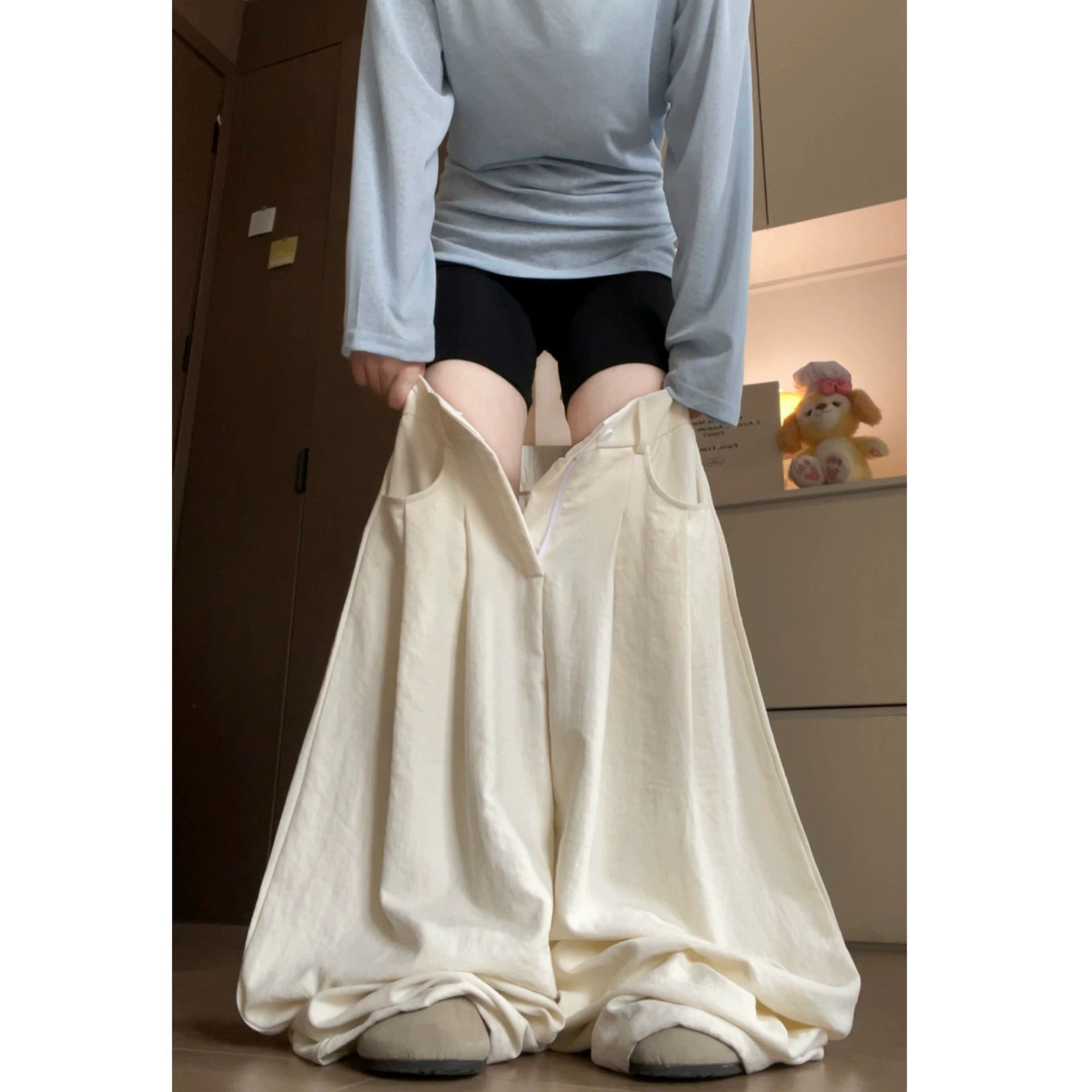 Широкие брюки-костюм для женщин, весна-лето, новый стиль, прямые свободные брюки-костюм, фиолетовый, удлиненный крой