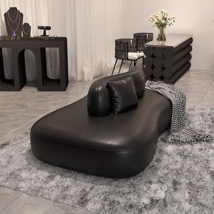 Italian Sales Office Hotel Beauty Salon Rest Black Double-sided Sofa Clothing Store Reception Negotiation Alien Sofa