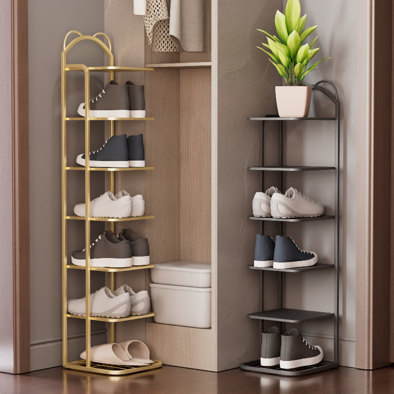Simple Dormitory Home Space-saving Multi-layer Dustproof Storage Shoe Cabinet Modern Simple Door-in Iron Shoe Rack Simple Dormitory Home Space-saving Multi-layer Dustproof Storage Shoe Cabinet Modern Simple Door-in Iron Shoe Rack