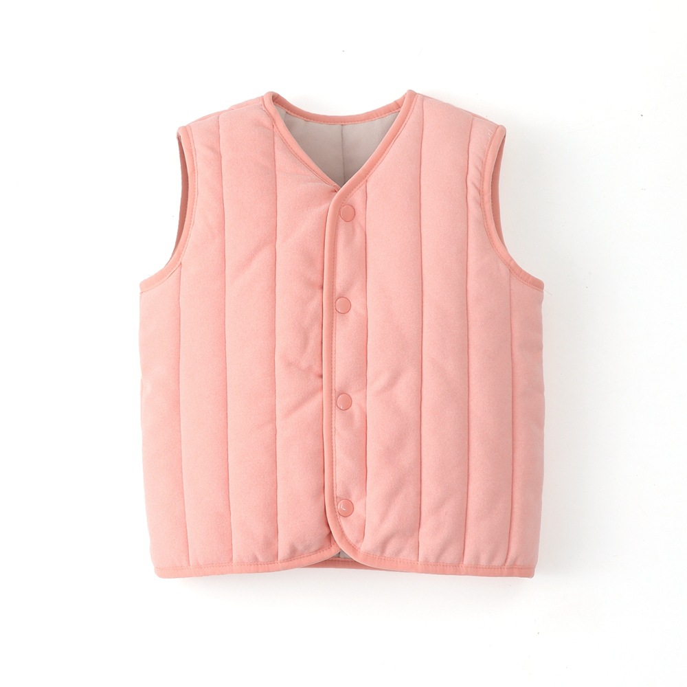Niños calentados invierno y otoño ropa interior chaleco de algodón para niños y niñas chaleco de hombro para niños de tamaño medio y pequeño chaleco de lana para bebés