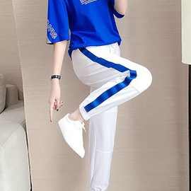 网红嘻哈套装女夏新款街头时尚宽松街舞休闲运动两件套裤