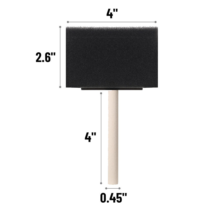 Mango de madera cabeza de hongo esponja pincel niños diy pintura esponja sello pinturas pinturas de graffiti pincel de arte espuma pincel de pintura