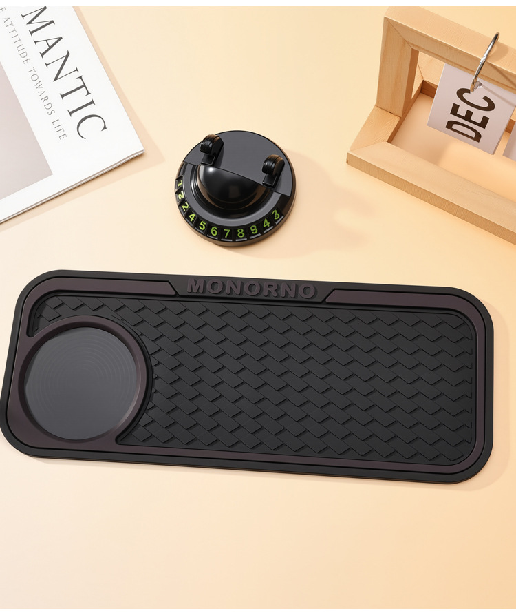 Car anti-slip mat, multifunctional car stand, dashboard accessories, temporary parking number plate