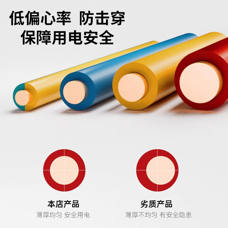 電線家庭用純銅 zc-bv 難燃性国家標準単芯銅線 1.5 2.5 4 6 10 平方シース線|undefined