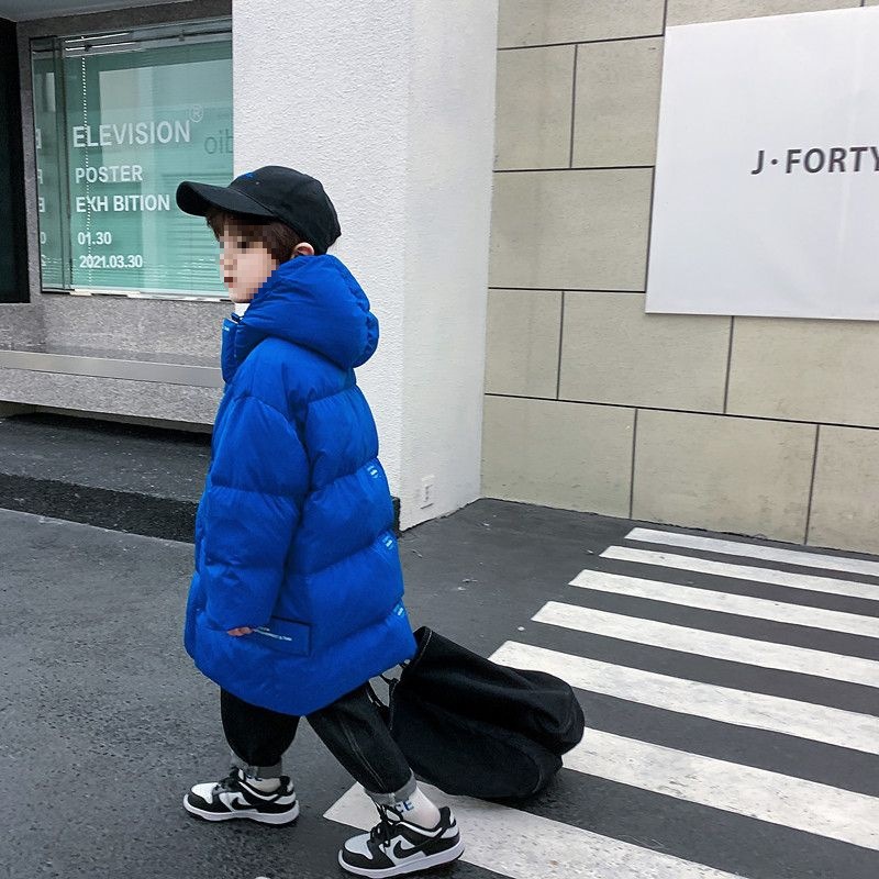 男童女童中长款羽绒服2025新款儿童冬装中大童洋气冬季连帽外套潮