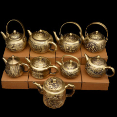 Hongda wholesale brushed copper kettles, mountain water kettles, copper teapots, home creative copperware ornaments