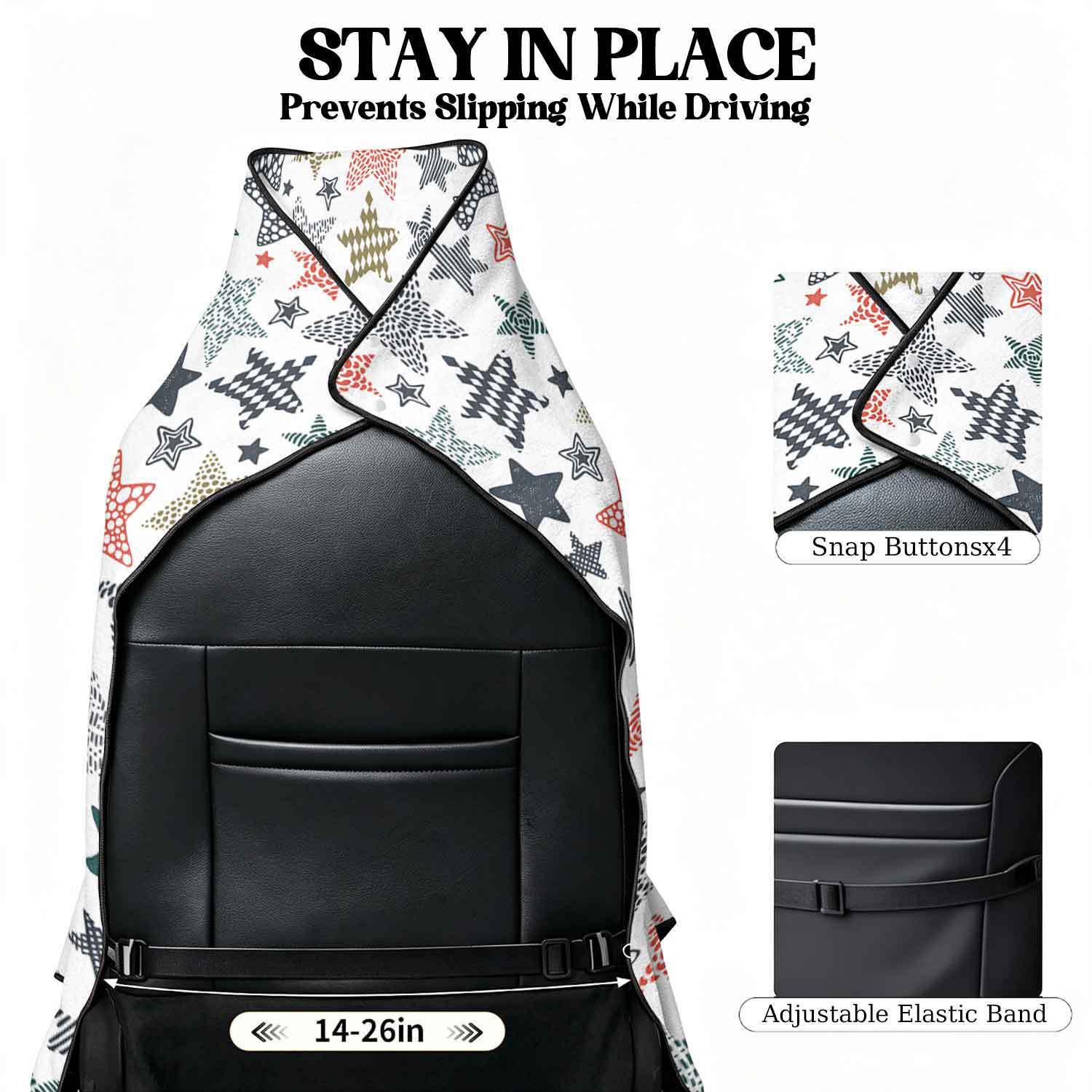 Geometric Bath Towel Car Seat Cover 2-in-1 Microfiber Outdoor Beach Car Dual-Use Universal Seat Cushion