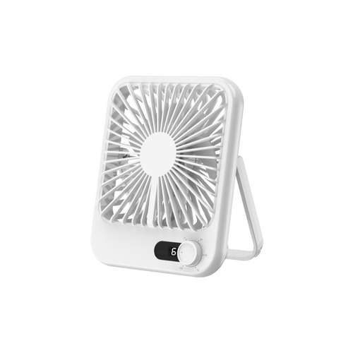 New Cross-border Desktop Fan with USB Charging, Portable, Infinite Speed Adjustment, Office and Dormitory Use, Digital Display, Quiet Small Fan