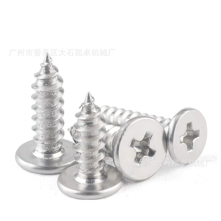 Самонарезающий винт с плоской головкой из нержавеющей стали 304 CA Крест винт с тонкой головкой с плоской головкой 2M2.3M2.6M3M3.5M4