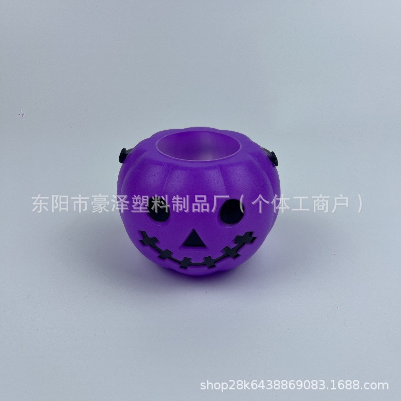 Nuevo cubo de calabaza de Halloween transfronterizo Lámpara de calabaza Lata de bruja Accesorios de disfraces de Halloween Fabricante de muebles de escritorio image 15