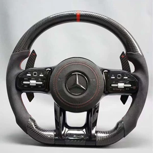 Suitable for Mercedes-Benz older models, this is a new AMG carbon fiber steering wheel with an alcantara suede finish, designed for the A-Class and E-Class models