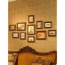 家居饰品免打孔沙发照片墙欧式美环保相框创意组合复古相片墙古典