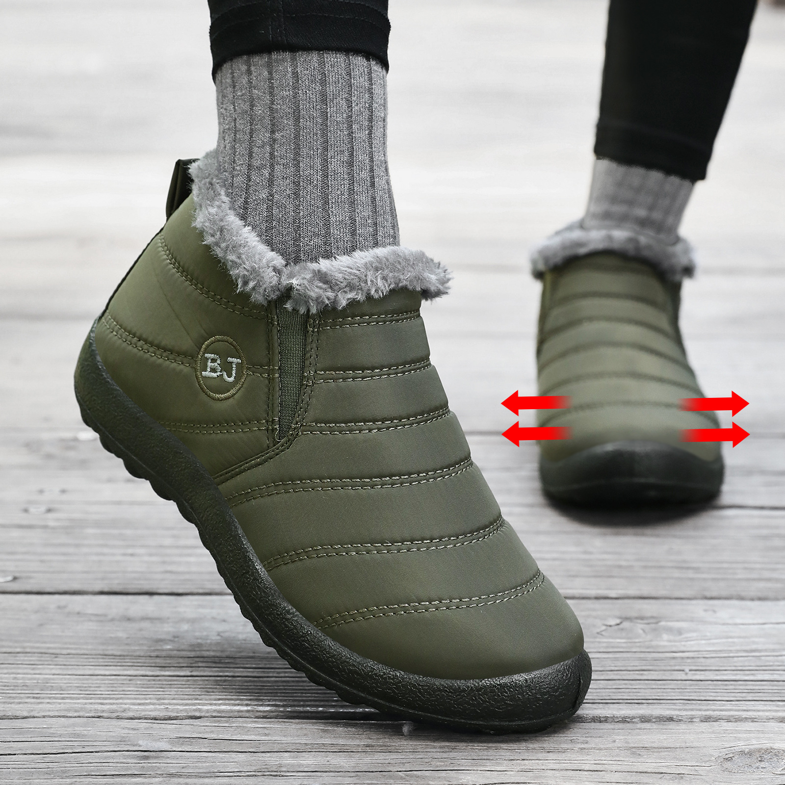 Zapatos de algodón de mujer transfronterizos botas de nieve botas de poliuretano de tamaño grande botas de mujer con botas de algodón caliente y gruesas