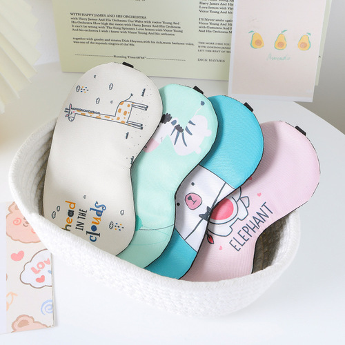 Eye mask, sleep eye mask, light-blocking ice eye mask, independent pack, cute cartoon student ice bag, eye fatigue eye mask