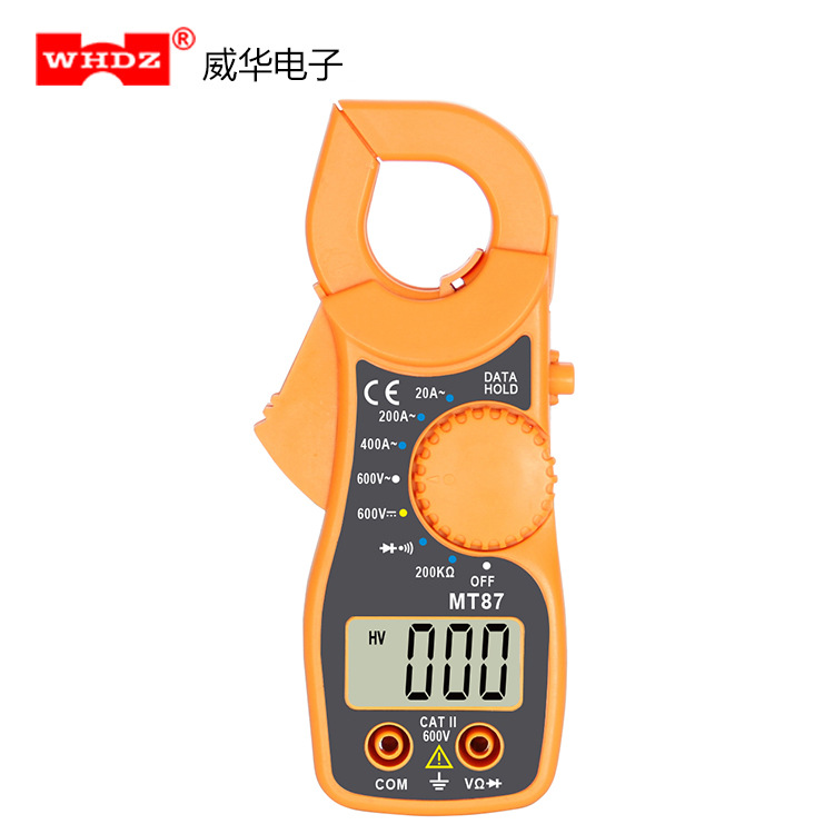 钳形电流表 MT87 数字钳形表 有保护 矽钢片漆包线 威华电子直流