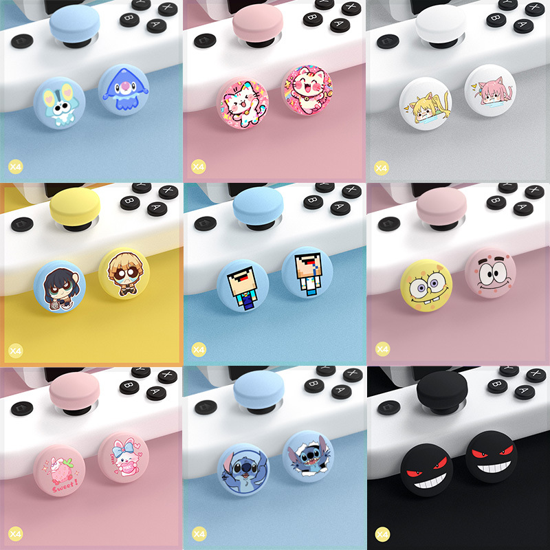 Suitable for Nintendo Switch Oled Game Console Joystick Caps, Joy-Con Sets, Lite Handle Caps, Tpu Buttons