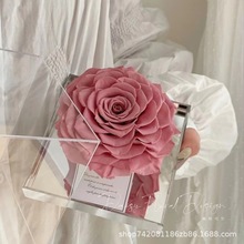 源头工厂巨型永生花玫瑰亚克力高端礼盒情人节生日送女友送闺蜜