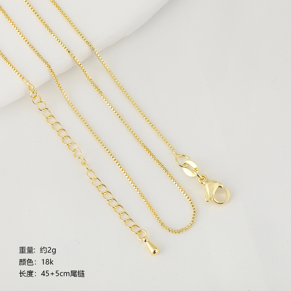 1 Piece Copper Polished Chain Necklace Chain Simple Style Geometric