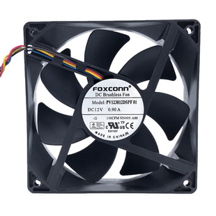 FOXCONN��ʿ��12CM 12V 0.90A PV123812DSPF 01�����L��4��12038