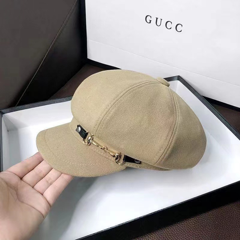 Unisex Casual Elegant Lady Solid Color Beaded Curved Eaves Beret Hat display picture 6