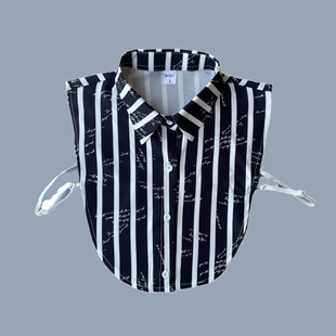 Fake collar all-match shirt collar decorative striped shirt inner wear elegant fashion workplace comfortable new autumn and winter fake collar
